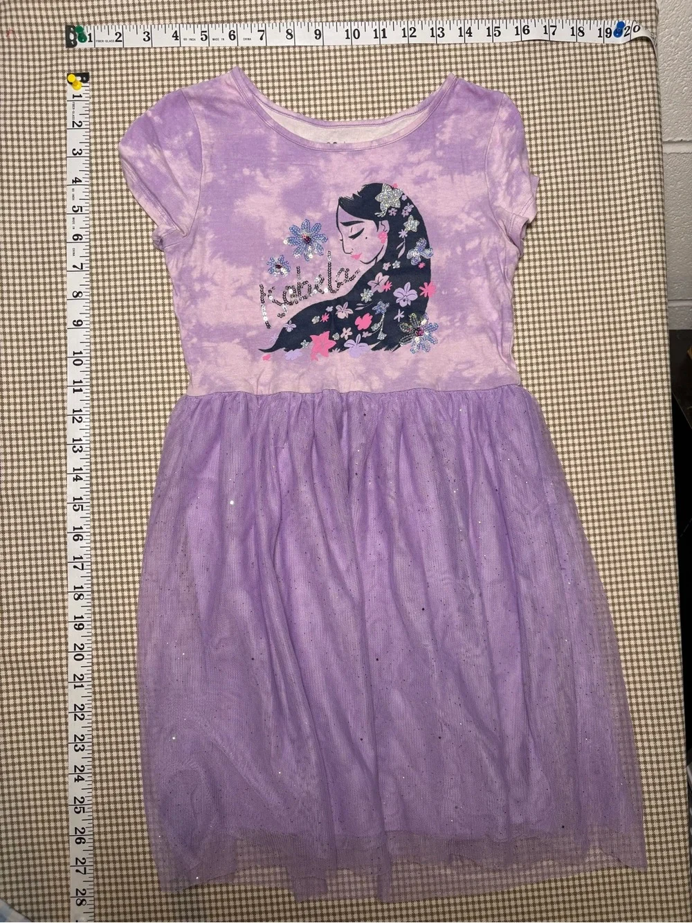 Disney Jumping Beans Isabela Encanto Purple Tulle Dress Girls Size 7